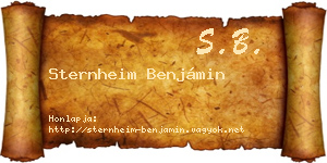 Sternheim Benjámin névjegykártya